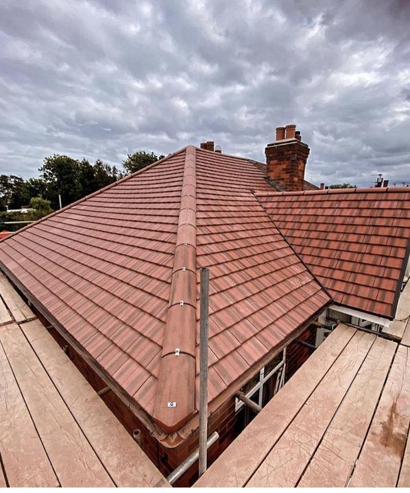 Red tile hip roof